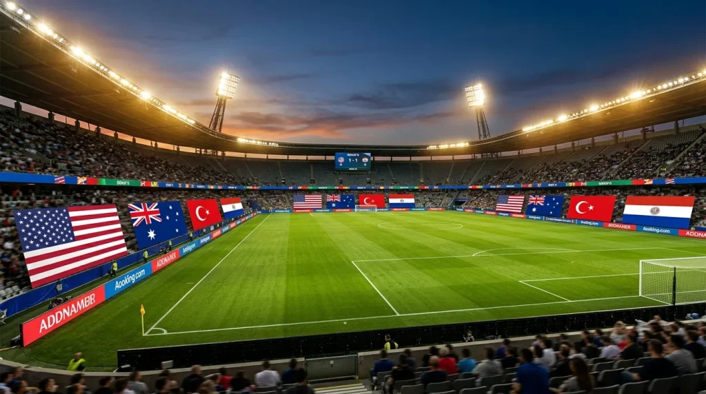 World Cup 2026 Group D featuring USA, Australia, Turkiye and Paraguay with match odds and fixtures