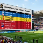 Diagram of the 2026 World Cup 48-team format showing 12 groups and knockout bracket structure