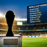 Outright World Cup 2026 odds board showing tournament winner and top-four finish markets